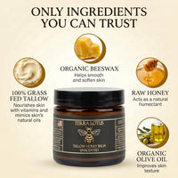 Terra Lotus - Organic Grass-Fed Beef Tallow Balm with Raw Honey - Moisturizing Cream for Soft, Smooth Skin - Handmade All-Natural Moisturizer (2 Oz) Quick Pick Grocers