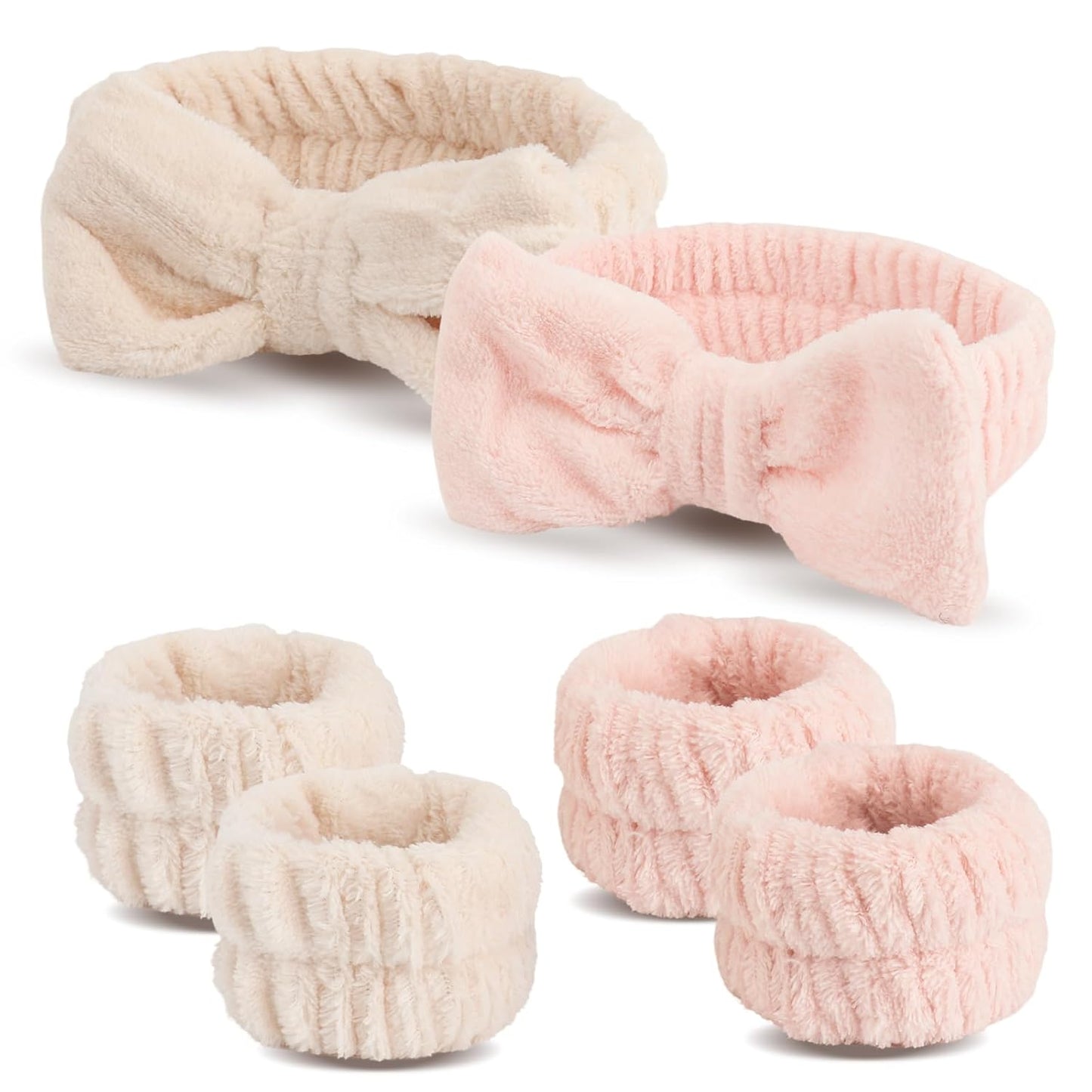 WSYUB Spa Headband and Wristband Set, Face Wash Headband, Makeup Skincare Headbands Wrist Bands for Washing Face Quick Pick Grocers