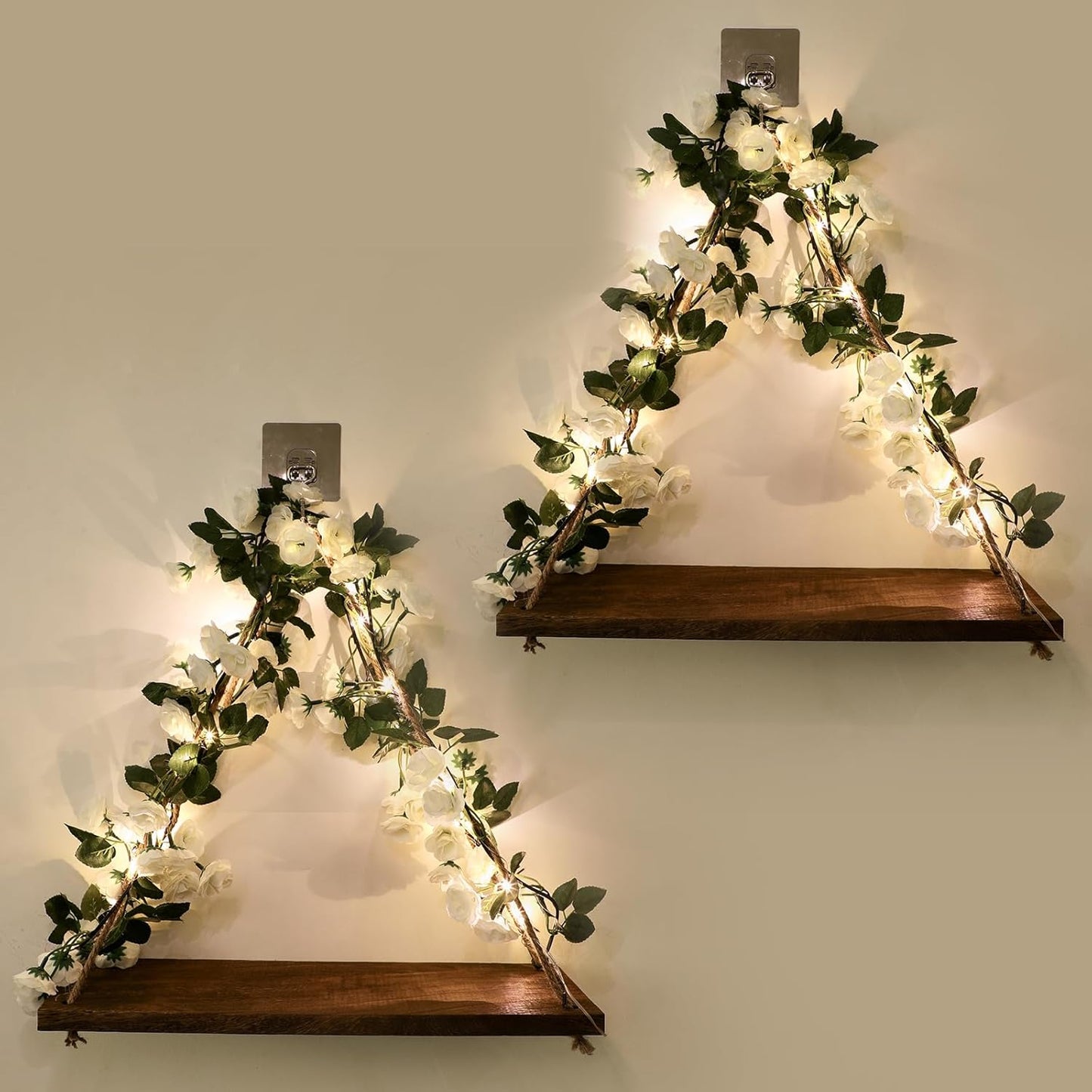 Forest Angle Shelf for Wall,Floating Shelves,Floating Shelves for Wall No Drilling,Adhesive Shelves,Command Strip Shelf,Room Decor Aesthetic,Plant Shelf Wall,Whimsical Decor,2-Piece Set Quick Pick Grocers