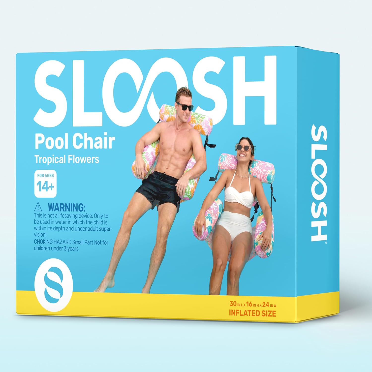 SLOOSH Inflatable Pool Floats Adult,2 Packs Floating Lounge Chairs,Blow up Pool Noodles for Adult Heavy Duty,Floating Chair for Party Summer Water Beach Lake Fun Quick Pick Grocers
