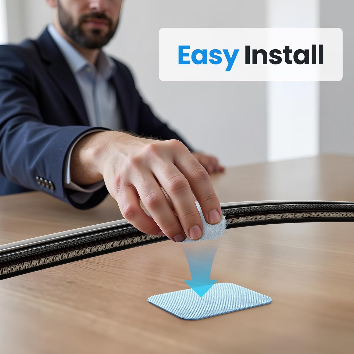 Cable Management Under Desk, 【Up to 15 Cord】【Enhanced Wire Holder】 Cord Organizer Holder, Adjustable Hook and Loop Cable Ties, Wire Clips Under Table Hider Quick Pick Grocers