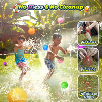 Reusable Water Balloons, Pool Beach Water Toys for Boys and Girls, Summer Toys for Kids Ages 3-12, Magnetic Water Ball for Outdoor Activities Quick Pick Grocers