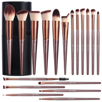 BS-MALL Makeup Brush Set 18 Pcs Professional Foundation Powder Concealers Eyeshadow Blush Synthetic Makeup Brushes with Labeled instruction Black Case Upgraded Version Quick Pick Grocers