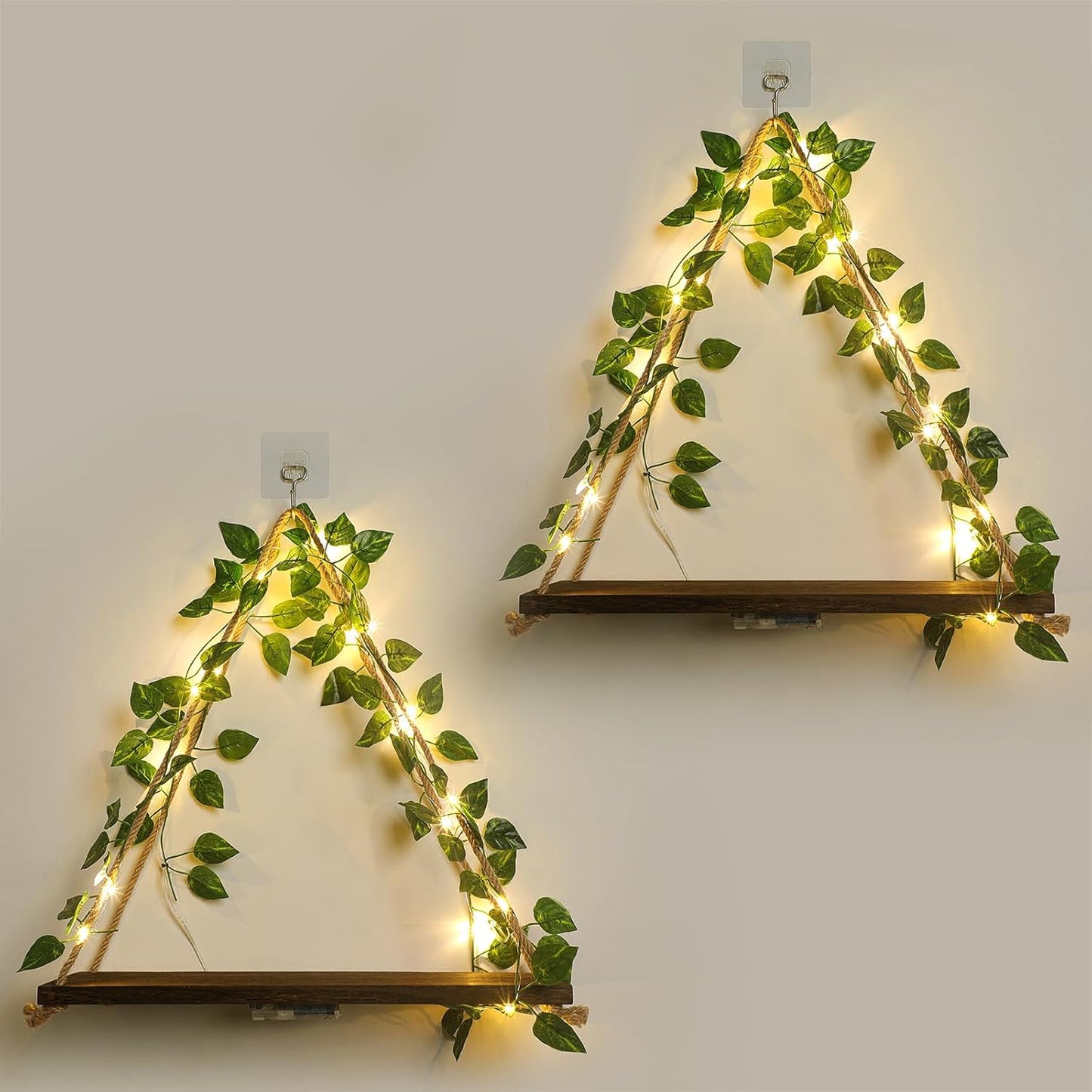Forest Angle Shelf for Wall,Floating Shelves,Floating Shelves for Wall No Drilling,Adhesive Shelves,Command Strip Shelf,Room Decor Aesthetic,Plant Shelf Wall,Whimsical Decor,2-Piece Set Quick Pick Grocers