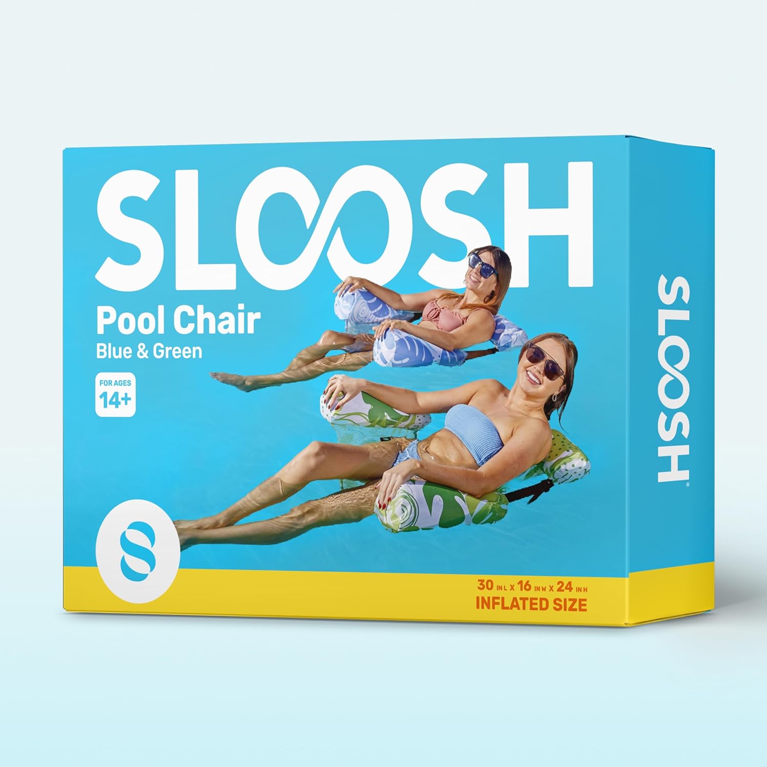 SLOOSH Inflatable Pool Floats Adult,2 Packs Floating Lounge Chairs,Blow up Pool Noodles for Adult Heavy Duty,Floating Chair for Party Summer Water Beach Lake Fun Quick Pick Grocers