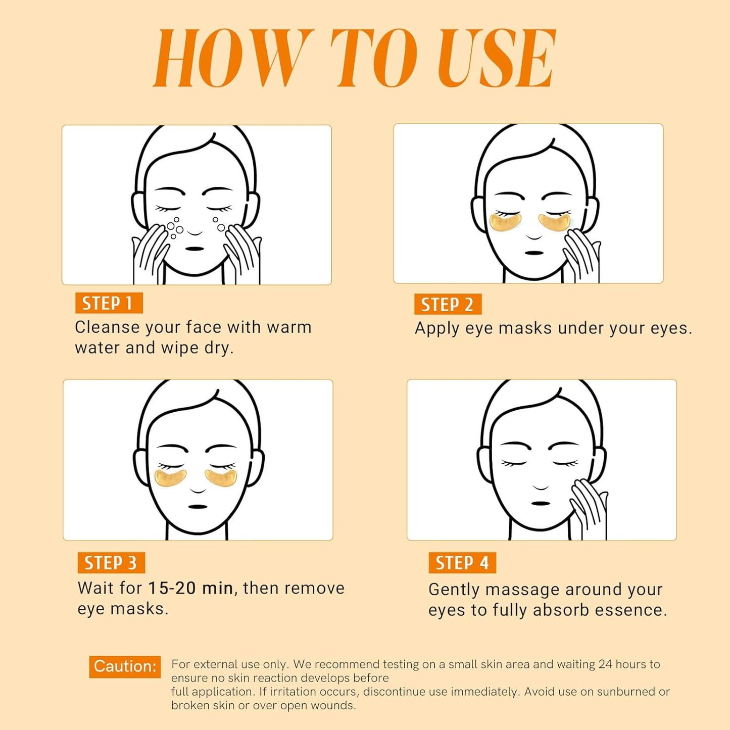 PEAUAMIE Under Eye Patches Collagen and Peptide Eye Mask for Dark Circles and Puffiness,Face Mask Skin Care Products 30 Pairs Quick Pick Grocers