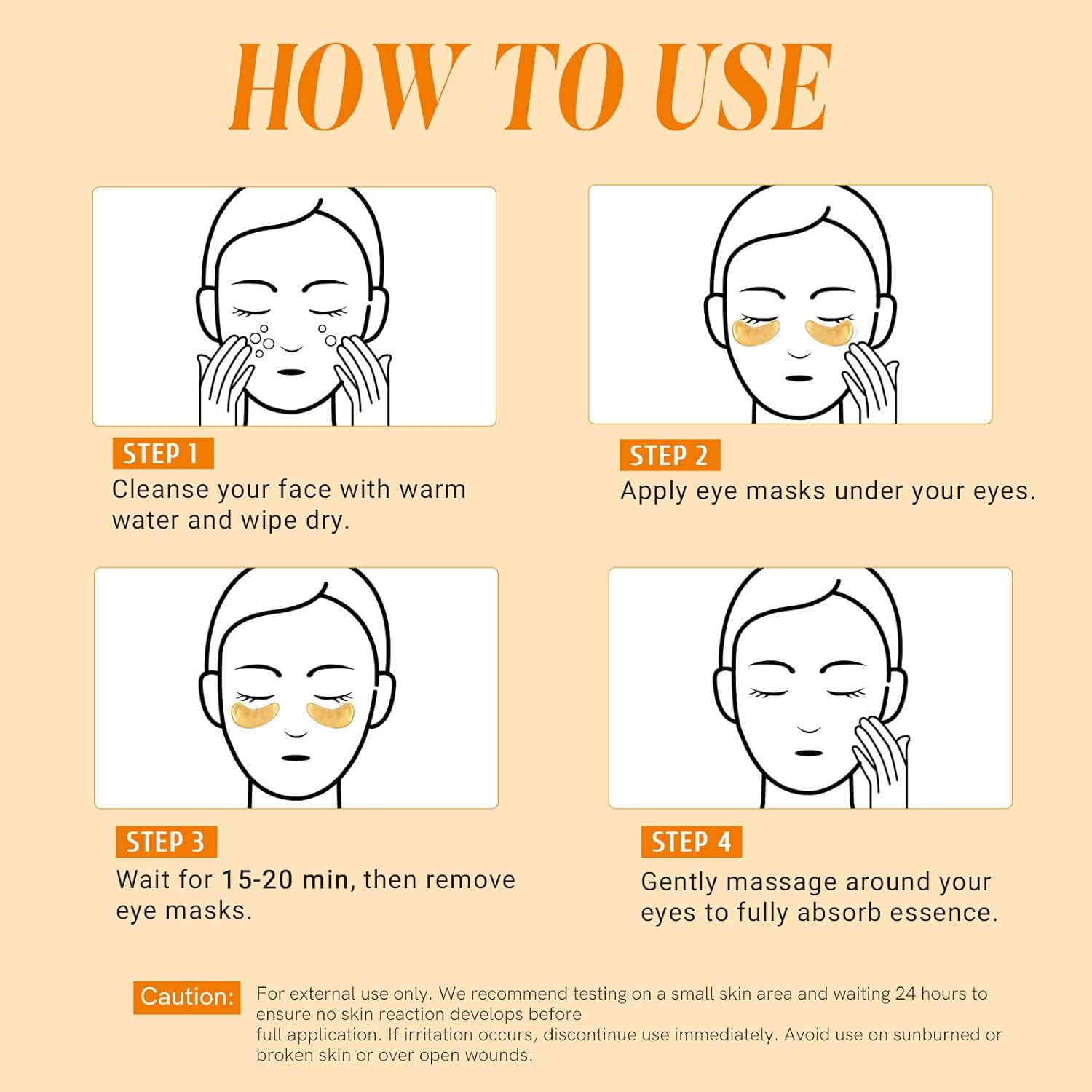 PEAUAMIE Under Eye Patches Collagen and Peptide Eye Mask for Dark Circles and Puffiness,Face Mask Skin Care Products 30 Pairs Quick Pick Grocers