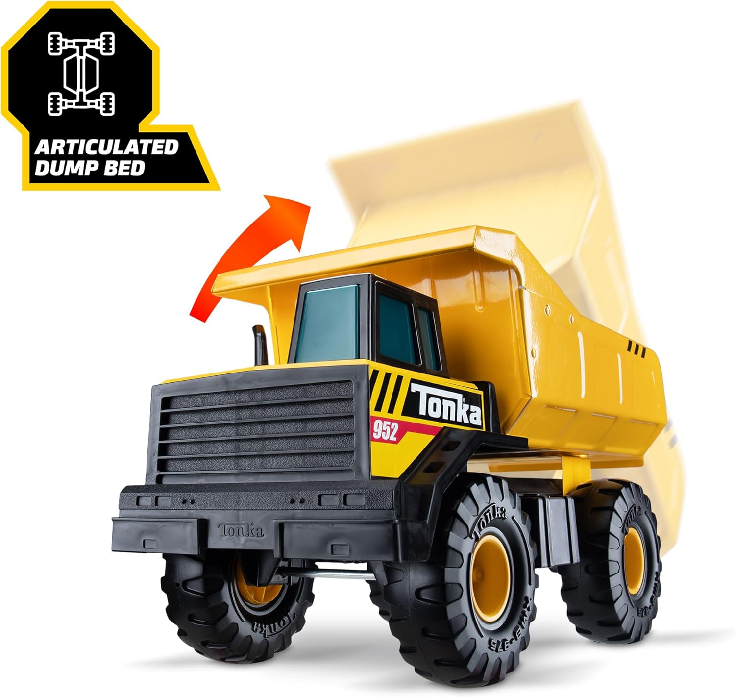 Tonka Steel Classics Mighty Dump Truck - Made with Steel & Sturdy Plastic, Yellow Toy Construction Truck, Boys and Girls, Kids, Toddlers, Ages 3+ Quick Pick Grocers