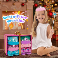 Princess Dress Up Shoes Set, Girls Dress Up Toys Toddler Jewelry Boutique Kit, 3 Themes of Unicorn Mermaid Ice Princess Costumes Set, Pretend Play Gifts for Little Girls Aged 3-6 Years Old Quick Pick Grocers