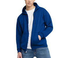 Hanes Men's Full-Zip Eco-Smart Hoodie, Light Blue, XX-Large Econic Blanks
