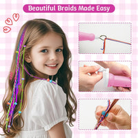 DIY Hair Salon Toys for Girls, Hair Gem Stamper Kit And Hair Rope Braider, Bling Hair Jewels Styling Tool with Glitter Diamonds Comb Beads Accessories Christmas Birthday Gifts for Girl 3 4 5 6 7 8-12 Quick Pick Grocers