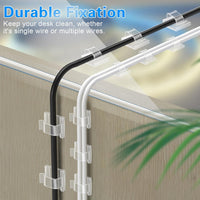 XHF 3/4” 5/8" Adhesive Cable Wire Clips White 60PCS 120PCS, Cable Staples Outdoor Cable Management Wire Organizer Cord Holder for Under Desk, Car, Wall, TV PC Ethernet Cable Quick Pick Grocers
