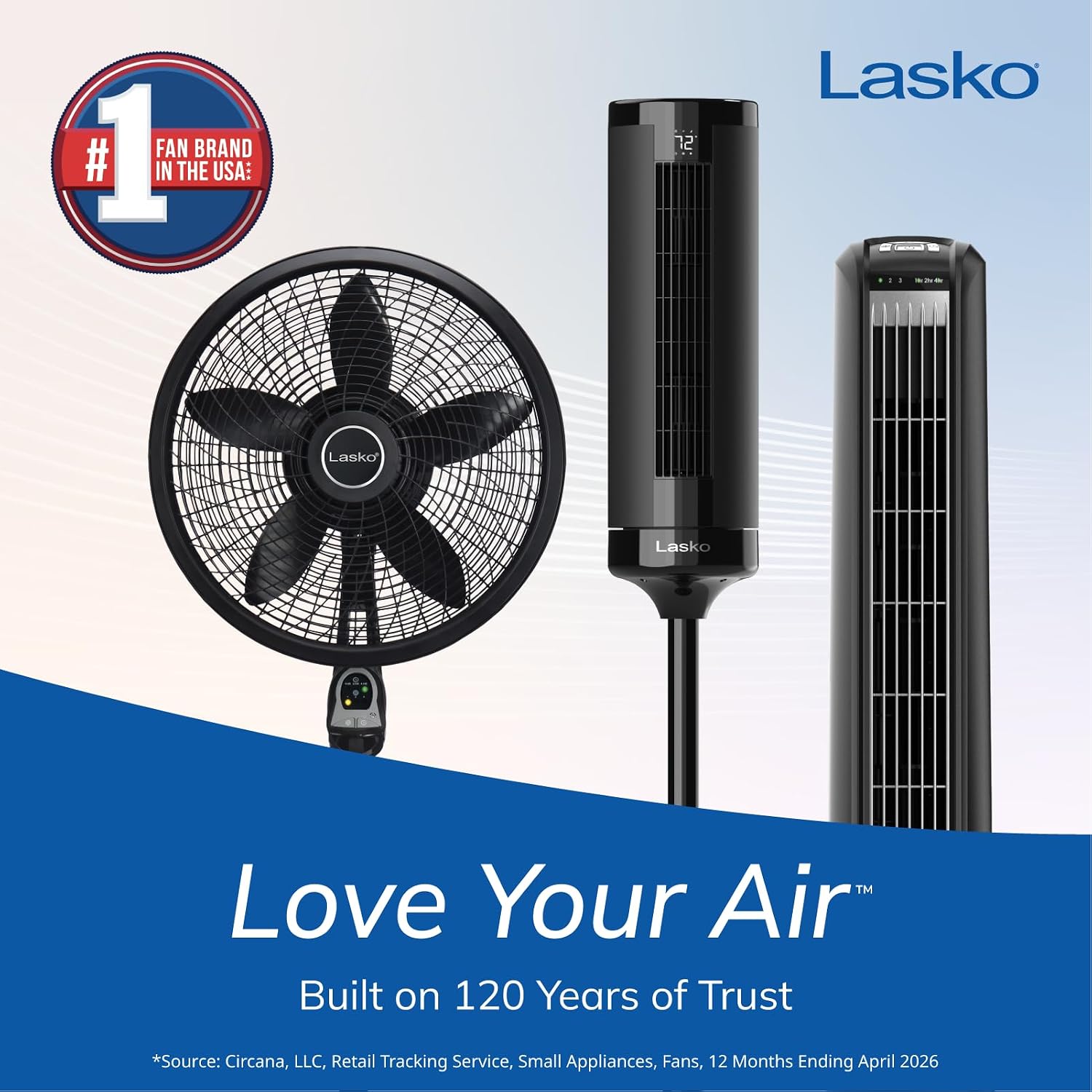 Lasko Oscillating Cyclone Pedestal Fan with Remote Control - Cooling Standing Fan for Bedroom, Living Room, and Home Office - Adjustable Height - 3 Quiet Speeds - 1843 - 18" Blade Diameter - Black Quick Pick Grocers