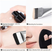 Flat Foundation Brush,Korean Makeup Brush Spatula Facial Brush for Liquid Foundation,Premium Face Makeup Brush for Blending Cream Quick Pick Grocers
