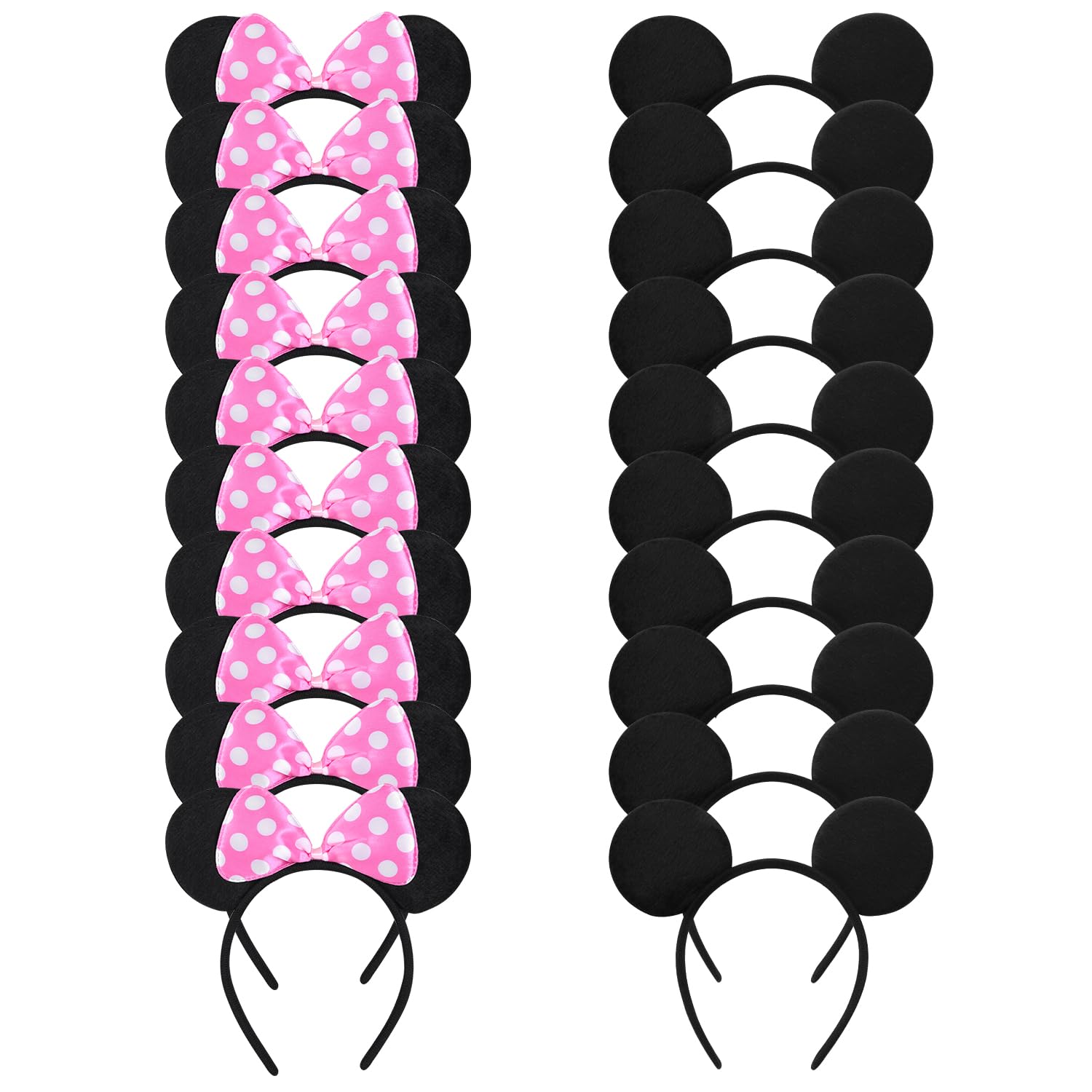20 Pack Mouse Ears Headband for Birthday Party Supplies and Mouse Themed costume Cosplay Decoration Quick Pick Grocers