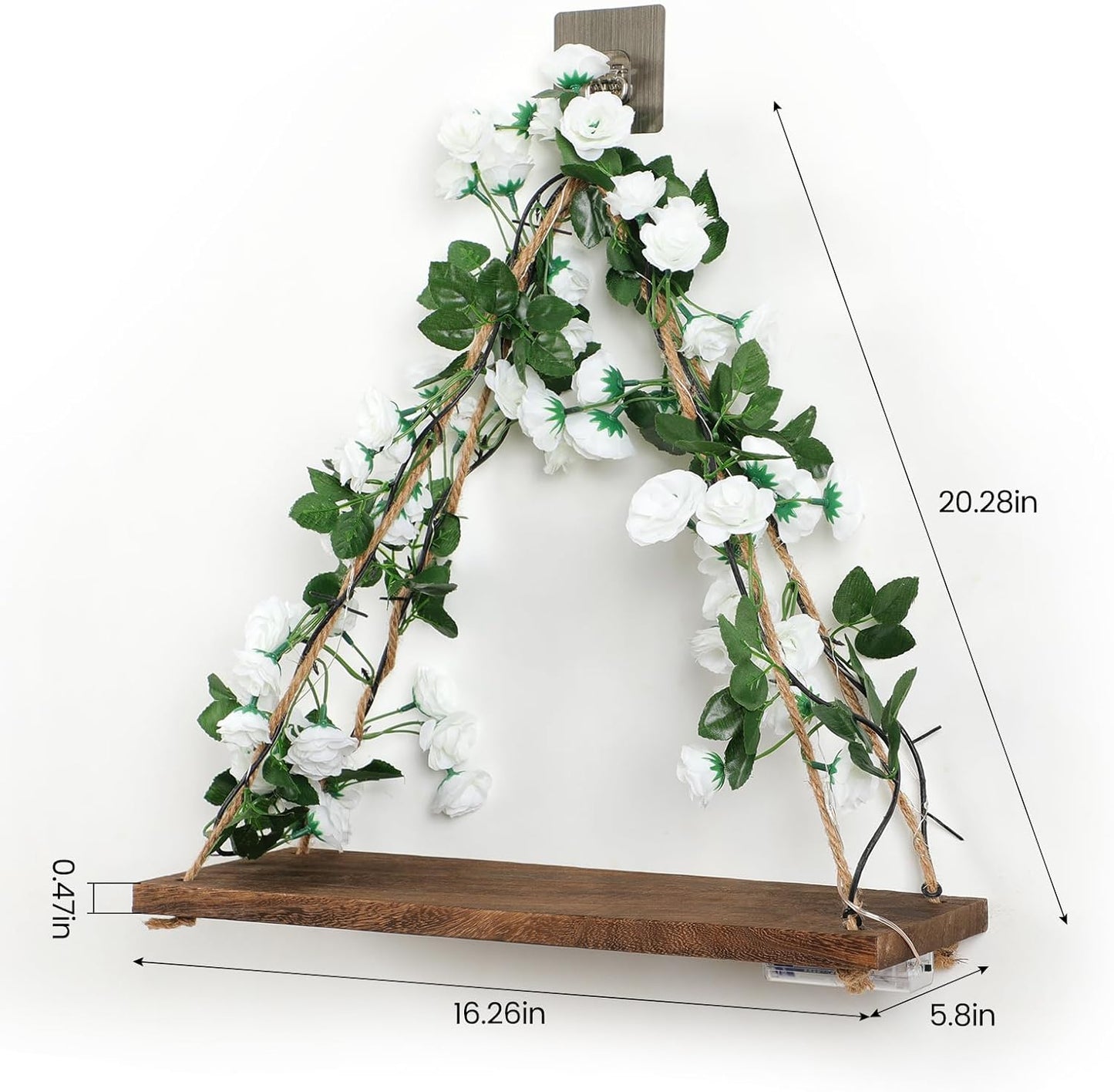 Forest Angle Shelf for Wall,Floating Shelves,Floating Shelves for Wall No Drilling,Adhesive Shelves,Command Strip Shelf,Room Decor Aesthetic,Plant Shelf Wall,Whimsical Decor,2-Piece Set Quick Pick Grocers