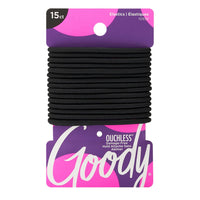 Goody Ouchless Hair Elastics – No Pull, No Breakage, Tangle-Free Hold for Thick, Curly, Coily & Textured Hair – 15 Count, Long-Lasting Ponytail Holders for Women & Men Quick Pick Grocers