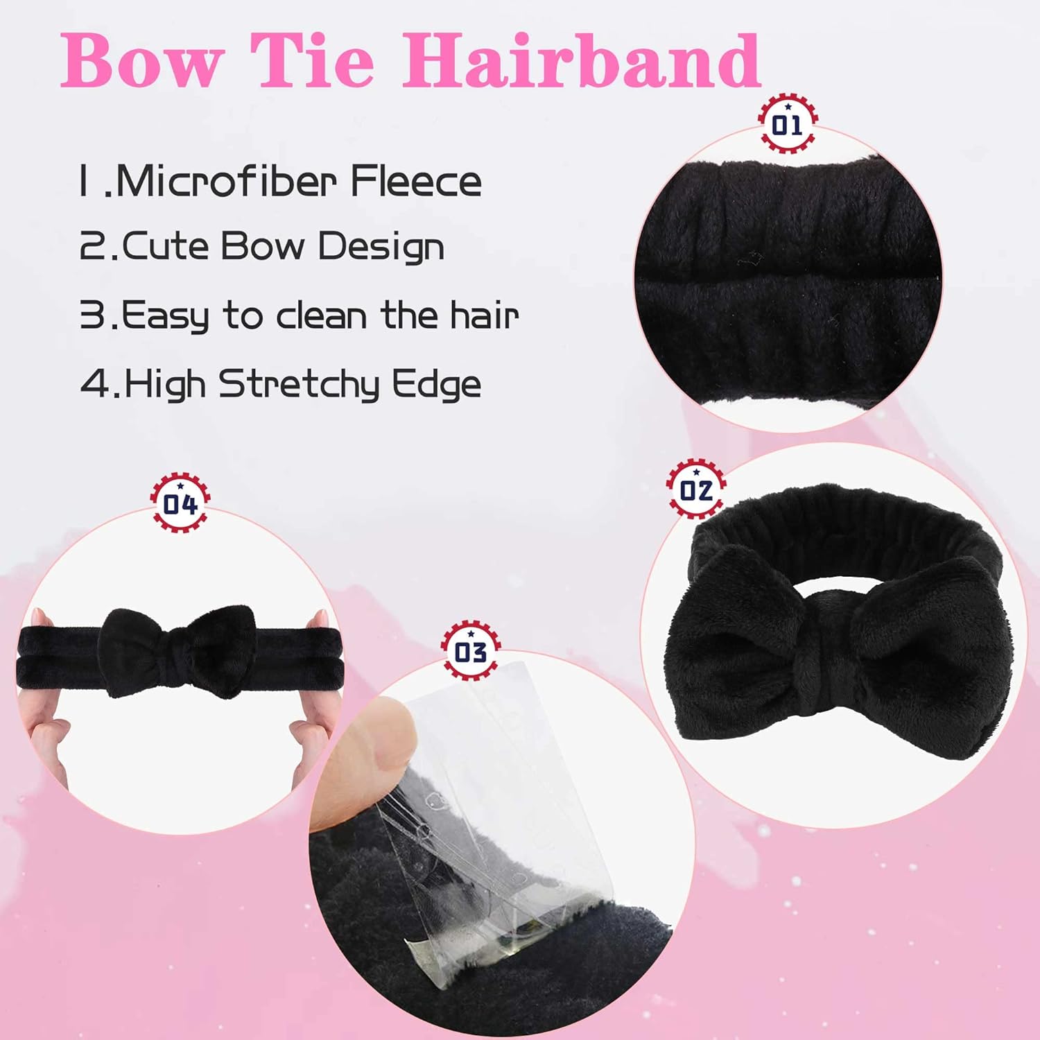 WSYUB Spa Headband and Wristband Set, Face Wash Headband, Makeup Skincare Headbands Wrist Bands for Washing Face Quick Pick Grocers