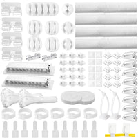 [313Pcs] Cable Management Kit, 67 Adhesive Cable Clips, Topavatop Desk Cord Organizer, 22 Reusable Cable Strap, 4 Cable Sleeve Split, 200 Nylon Cable Zip Ties with 20 Mounts for TV Office Home Quick Pick Grocers