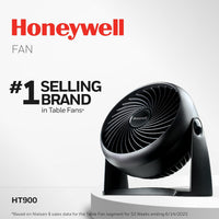 Honeywell TurboForce Air Circulator, Small Tabletop Fan, Quiet Personal Fan for Home or Office, 3 Speeds, 90 Degree Pivoting Head Quick Pick Grocers