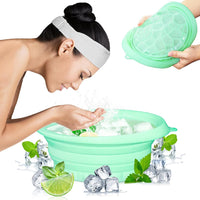 Foldable Ice Bowl with Built-In Ice Tray – Silicone Facial Ice Bath for Shrinking Pores, Boosting Circulation, Cold Plunge Skincare Gift for Men & Women Quick Pick Grocers
