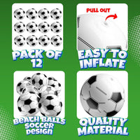 Inflatable Balls (Pack of 12) 16-inch, Beach Balls Bulk for Beach Toys & Birthday Party Decorations & Party Favors for Kids, Goodie Bags Stuffers Quick Pick Grocers