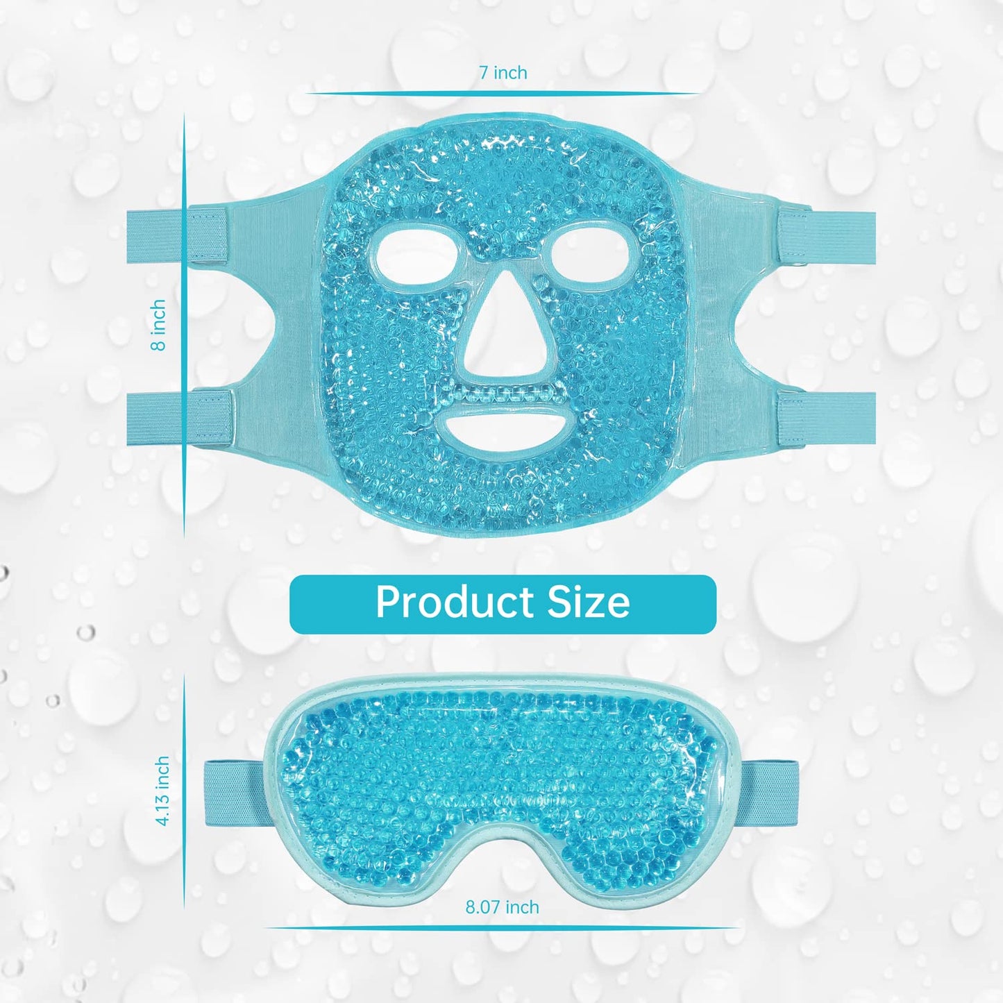 ZNÖCUETÖD Cold Face Eye Mask Ice Pack Reduce Facial Puff, Dark Circles, Hot Cold Compress Pack, Face SPA Gift for Woman Sleeping, Pressure, Headaches, Skin Care, Post Laser Cosmetic Care, Reversible Quick Pick Grocers