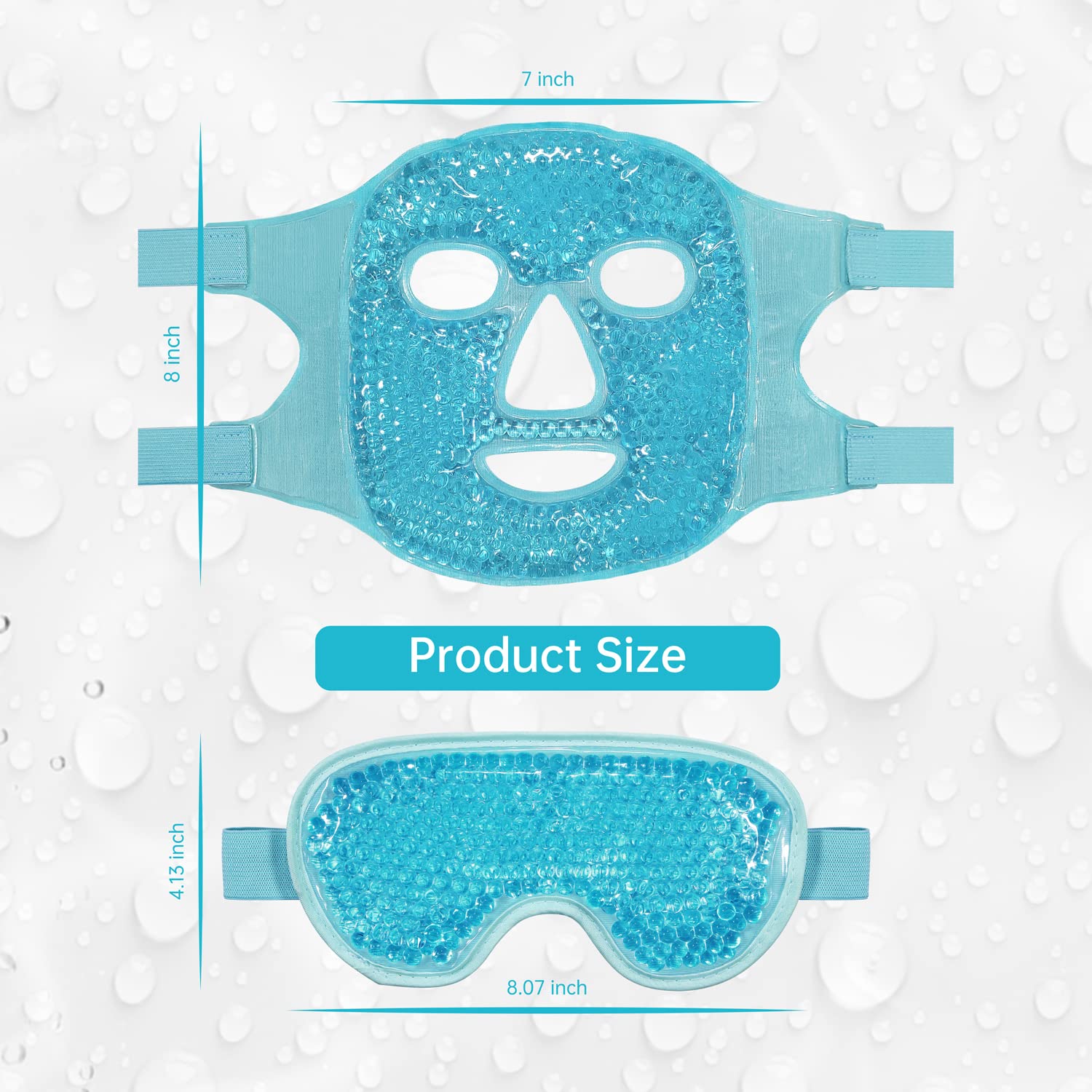ZNÖCUETÖD Cold Face Eye Mask Ice Pack Reduce Facial Puff, Dark Circles, Hot Cold Compress Pack, Face SPA Gift for Woman Sleeping, Pressure, Headaches, Skin Care, Post Laser Cosmetic Care, Reversible Quick Pick Grocers