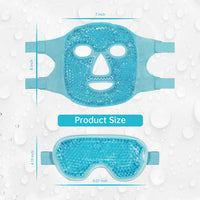 ZNÖCUETÖD Cold Face Eye Mask Ice Pack Reduce Facial Puff, Dark Circles, Hot Cold Compress Pack, Face SPA Gift for Woman Sleeping, Pressure, Headaches, Skin Care, Post Laser Cosmetic Care, Reversible Quick Pick Grocers