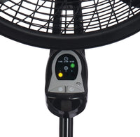 Lasko Oscillating Cyclone Pedestal Fan with Remote Control - Cooling Standing Fan for Bedroom, Living Room, and Home Office - Adjustable Height - 3 Quiet Speeds - 1843 - 18" Blade Diameter - Black Quick Pick Grocers