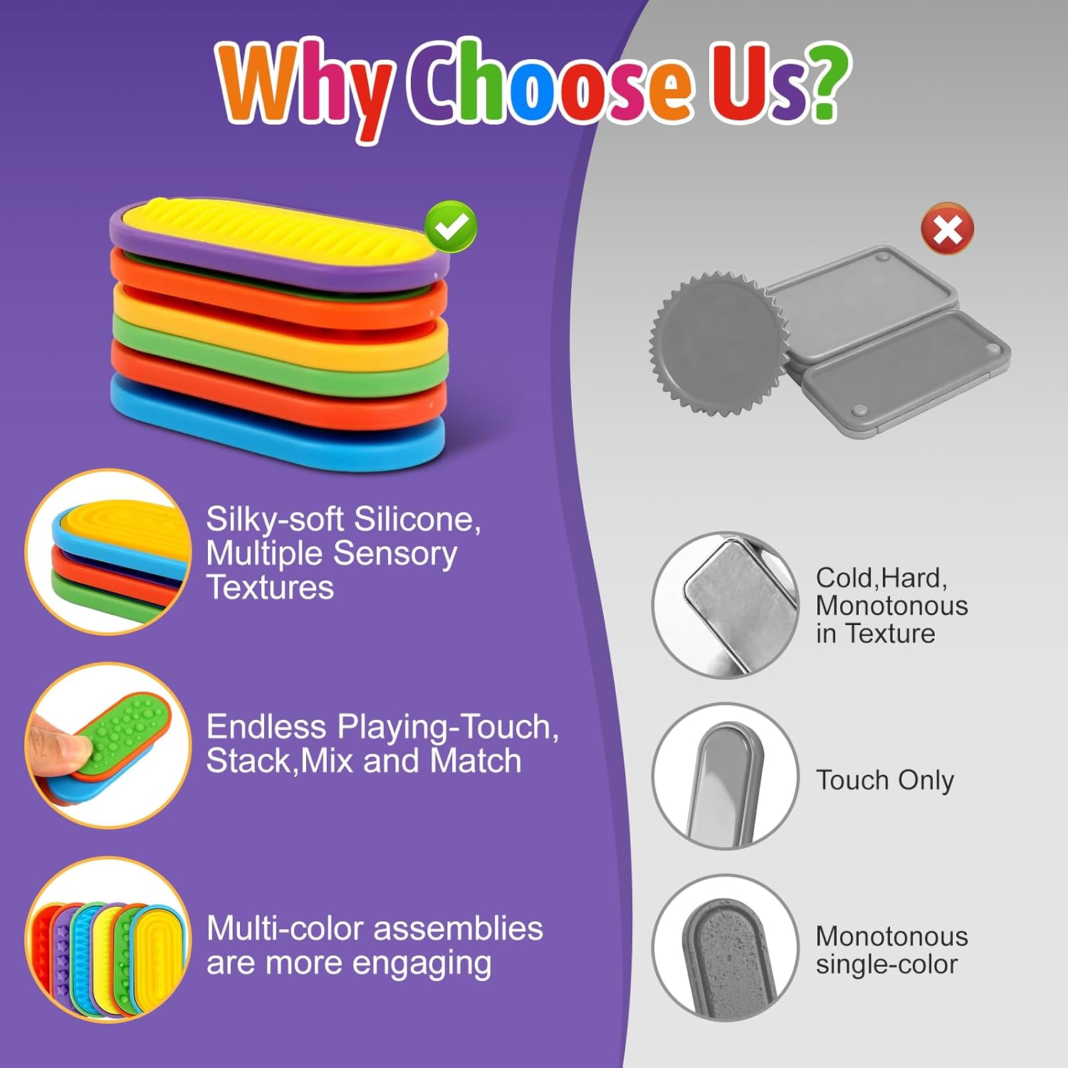 Ziogogco Silicone Magnetic Slider Toys，for Adults & Teens, Relieves Stress and Anxiety in Children with Autism. A Must-Have Toy for Office Desk Toy, Stocking Stuffers for Women Men Teen Gift Quick Pick Grocers