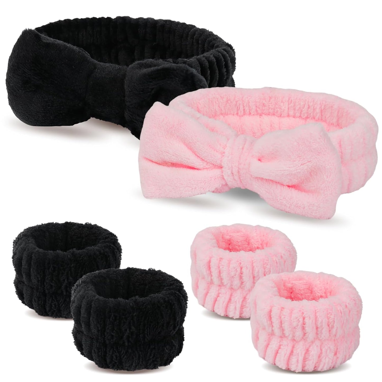 WSYUB Spa Headband and Wristband Set, Face Wash Headband, Makeup Skincare Headbands Wrist Bands for Washing Face Quick Pick Grocers