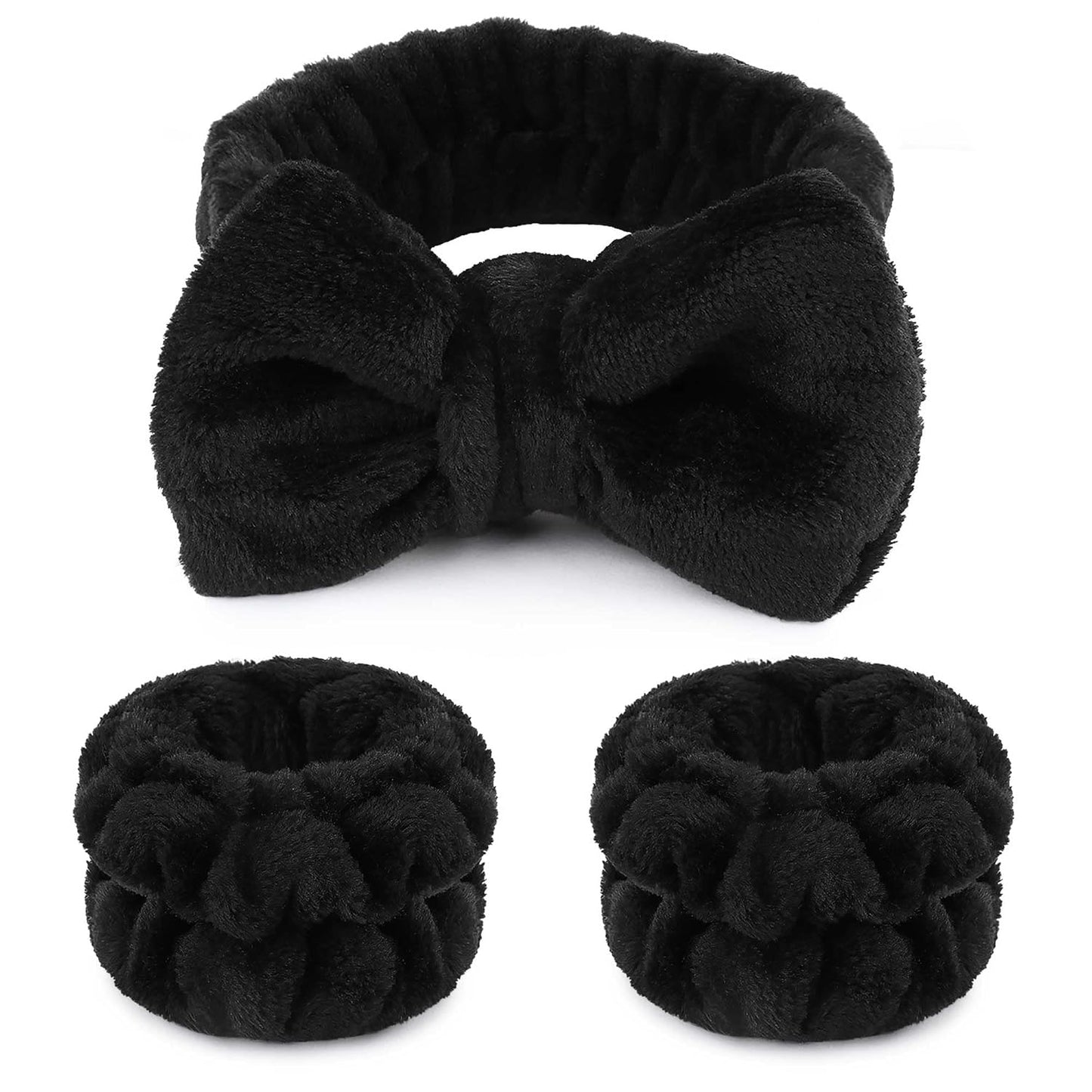 WSYUB Spa Headband and Wristband Set, Face Wash Headband, Makeup Skincare Headbands Wrist Bands for Washing Face Quick Pick Grocers