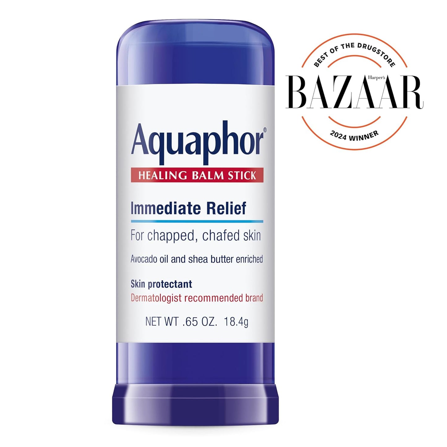 Aquaphor Healing Balm Stick, Skin Protectant with Avocado Oil and Shea Butter, 0.65 Oz Stick Quick Pick Grocers