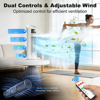 Portable Air Conditioners, 120 °rotating tower fan, portable AC for 3 wind speeds,Storm mode, 8H timing, Evaporative Air Cooler with remote control,750ML water tank, spray,cooling fan for home - white Quick Pick Grocers