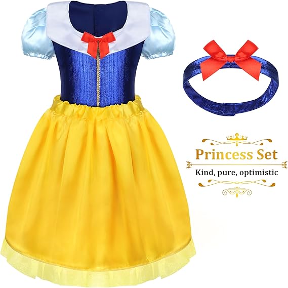 LIMIROLER Princess Dress Up Clothes for Little Girl Role Play Costume Gift Set Princess Dress Up Toys for Toddler Girls Quick Pick Grocers