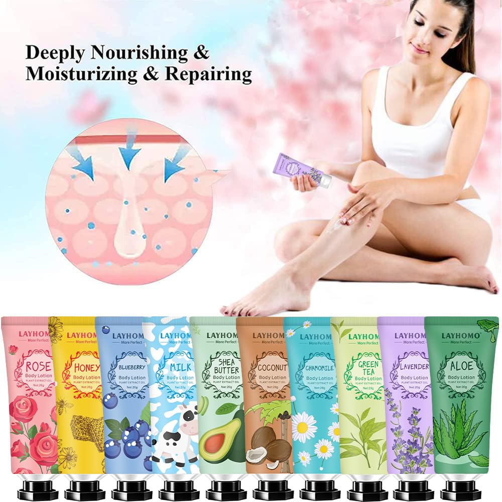 20 Pack Mini Body Lotion Gift Bulk for Dry Skin,Travel Size Small Body Cream With Shea Butter Natural Fragrance Moisturizing Body Lotion for Women Men,Gifts for Women,Gift for Her Thank You Gift Quick Pick Grocers