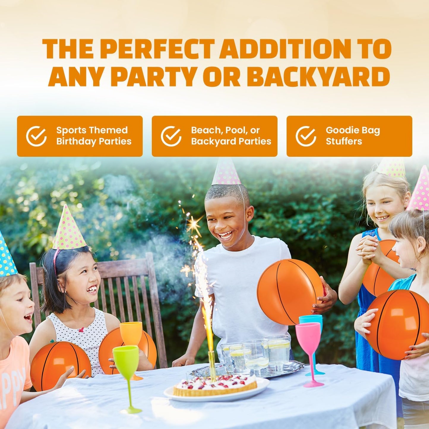 Inflatable Balls (Pack of 12) 16-inch, Beach Balls Bulk for Beach Toys & Birthday Party Decorations & Party Favors for Kids, Goodie Bags Stuffers Quick Pick Grocers