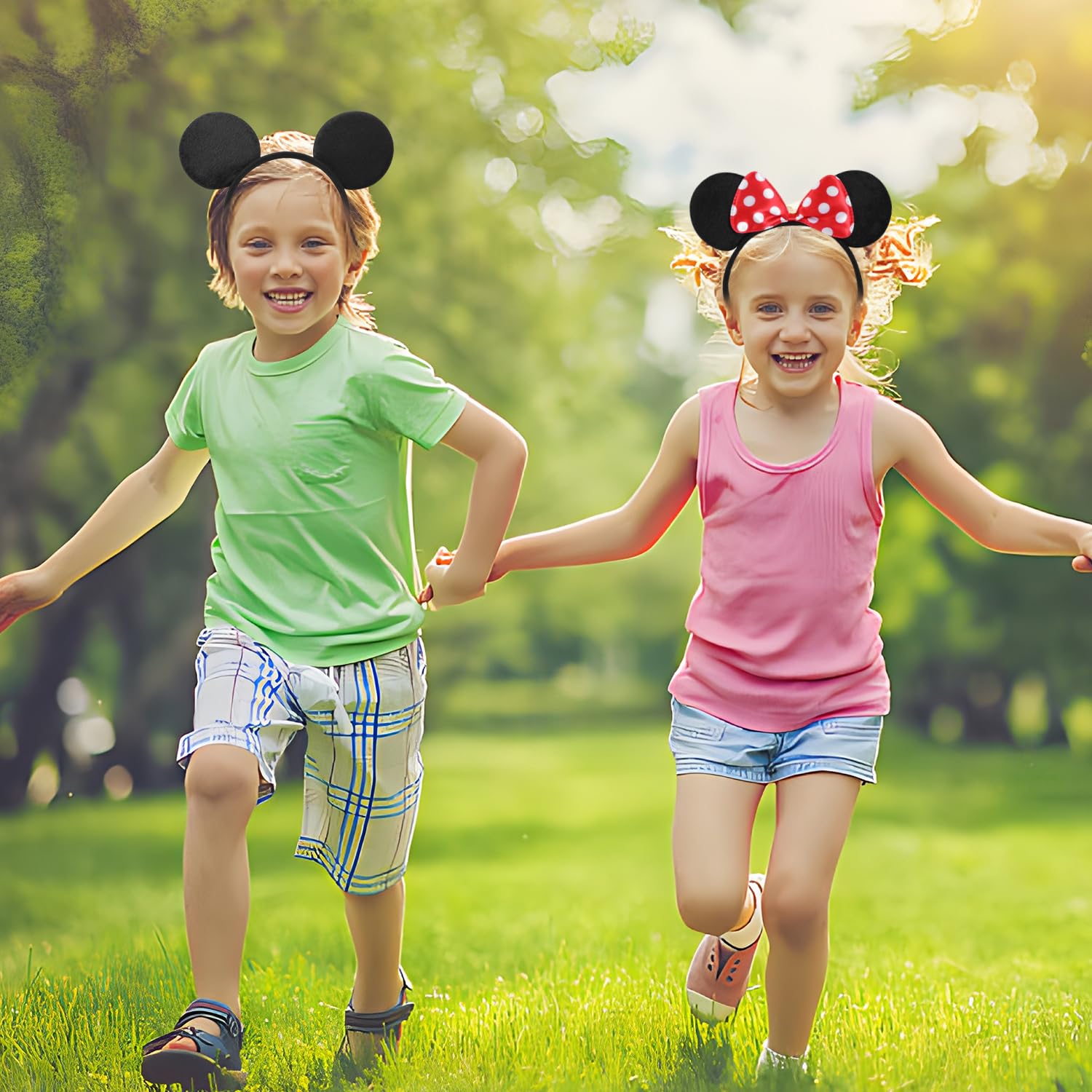 20 Pack Mouse Ears Headband for Birthday Party Supplies and Mouse Themed costume Cosplay Decoration Quick Pick Grocers