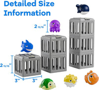 Funscape Kids Pool Diving Toys, Water Swimming Dive Pool Game, Toddler Bath Toy Play Set W/ Fish Box Floating Animals, Fun Outdoor Beach Lake Swim Summer Party Gift 3 4 5 6 7 8 10 12 Year Old Boy Girl Quick Pick Grocers