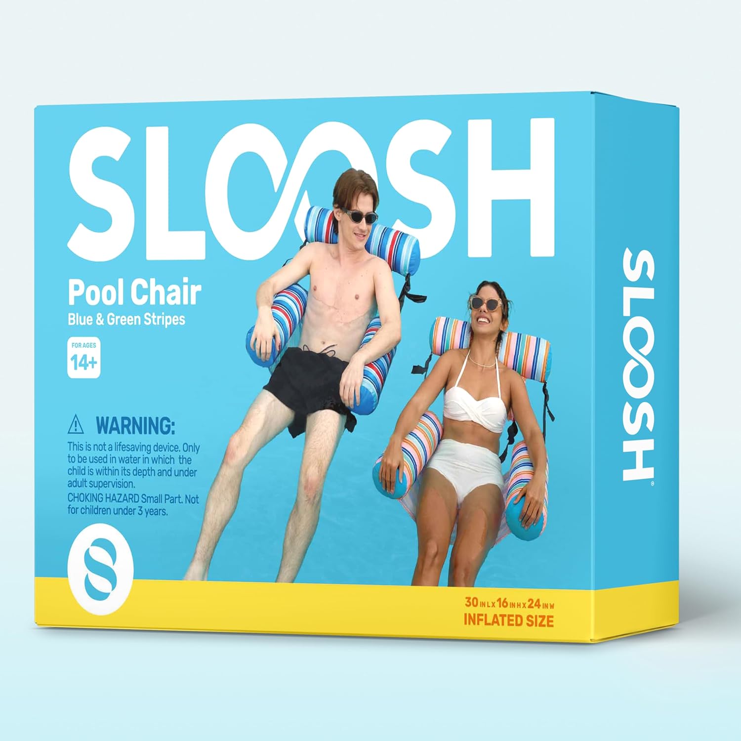 SLOOSH Inflatable Pool Floats Adult,2 Packs Floating Lounge Chairs,Blow up Pool Noodles for Adult Heavy Duty,Floating Chair for Party Summer Water Beach Lake Fun Quick Pick Grocers