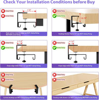 Univivi No Drill Under Desk Cable Management Tray, 36" Cord Organizer for Table, Clamp/Screw Mount Desk Cable Management, Premium Fabric Cable Management Tray for Office, Home Quick Pick Grocers