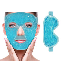 ZNÖCUETÖD Cold Face Eye Mask Ice Pack Reduce Facial Puff, Dark Circles, Hot Cold Compress Pack, Face SPA Gift for Woman Sleeping, Pressure, Headaches, Skin Care, Post Laser Cosmetic Care, Reversible Quick Pick Grocers