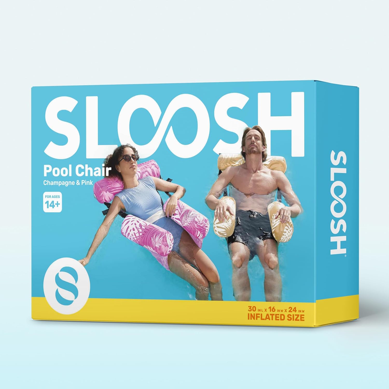 SLOOSH Inflatable Pool Floats Adult,2 Packs Floating Lounge Chairs,Blow up Pool Noodles for Adult Heavy Duty,Floating Chair for Party Summer Water Beach Lake Fun Quick Pick Grocers