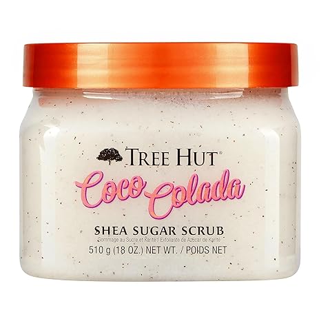 Tree Hut Coco Colada Body Scrub, Exfoliating & Hydrating Sugar Scrub with Shea Butter & Essential Oils, Smooth Skin, Body Exfoliator For All Skin Types, Self Care Gifts for Women, Vegan, 18 Oz Quick Pick Grocers