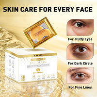 CHMI Under Eye Patches (50 Pairs) - 24K Gold Eye Patches for Puffy Eyes, Dark Circles, EyeBags and Wrinkles, Collagen Skin Care Products, Beauty & Personal Care Quick Pick Grocers