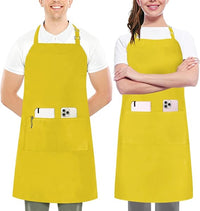 Utopia Kitchen 2 Pack Bib Apron, Adjustable with 2 Pockets, Water and Oil Resistant, Cooking Kitchen Chef Apron for Women Men Quick Pick Grocers