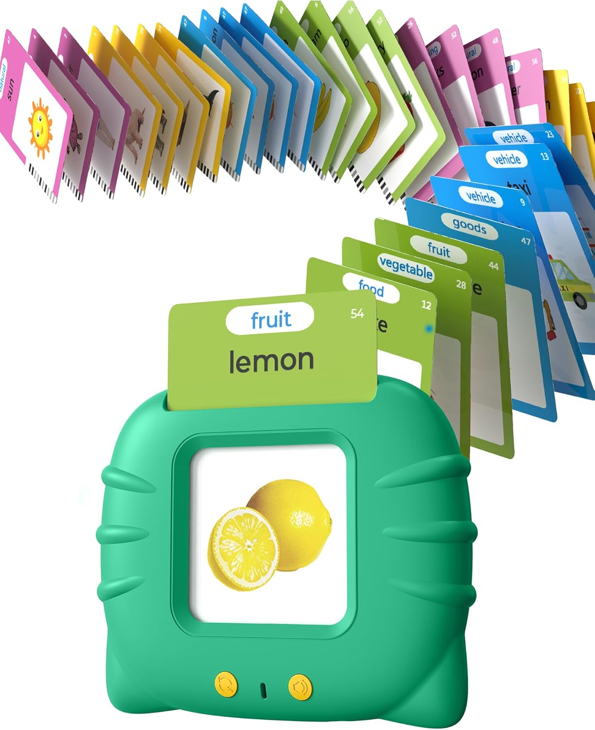Airbition, Talking Flash Cards for Toddler 1 2 3 4 Year Olds, Language Learning Toys, Pocket Speech Therapy Toys, Montessori Tools with 31 Themes, Children's Sensory Device Quick Pick Grocers