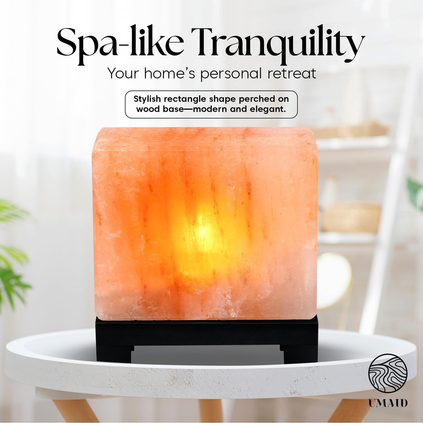 UMAID Himalayan Salt Lamp, Dimmable Pink Rock Salt Lamp for Bedroom, Office Desk & Meditation Room, Spa Decor, Relaxation Home Decor Gifts for Men & Women Quick Pick Grocers