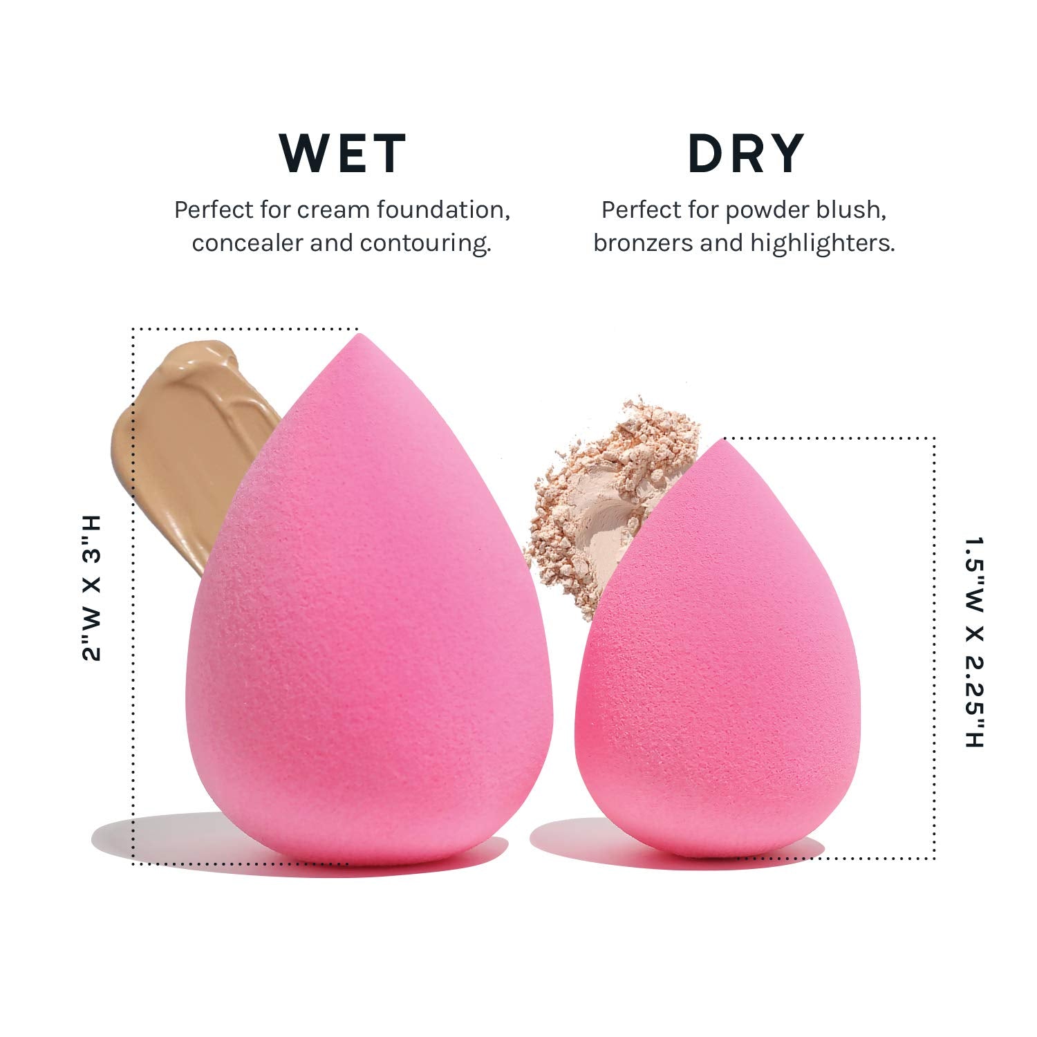 AOA Studio Collection makeup Sponge Set Latex Free and High-definition Set of 6 makeup Wonder blender For Powder Cream and Liquid, Super Soft Wonder Beauty Cosmetic Quick Pick Grocers